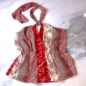NWT Banana Republic Red Sunset halter top. Large